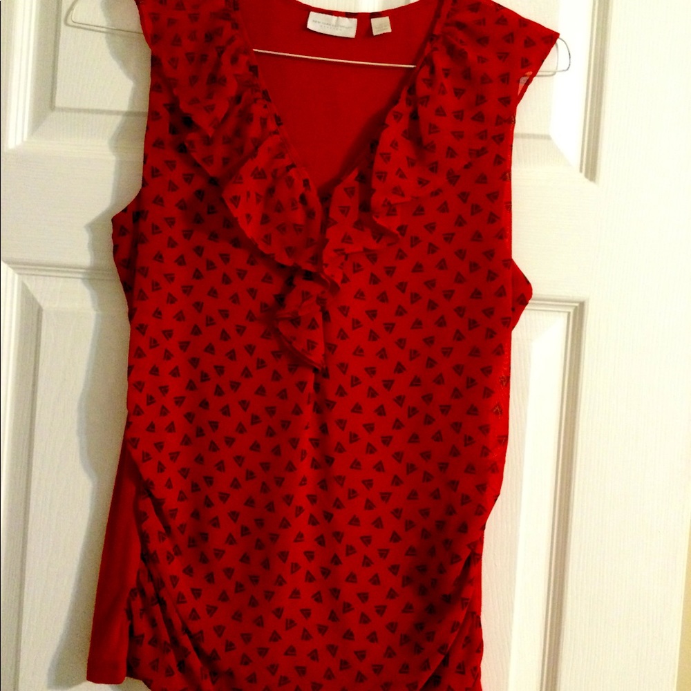 V-neck dress blouse
